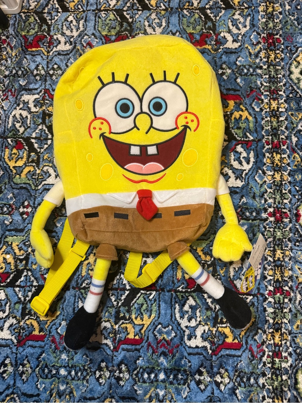 SpongeBob SquarePants Yellow Brown Plush Character Backpack